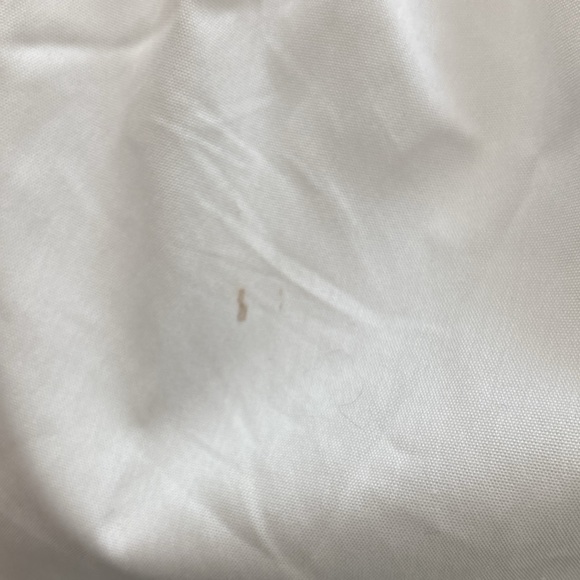 Chico's Size 4, XXL, Knit Woven Tier Alabaster Blouse, Wide ruffle bell sleeves - Picture 11 of 12